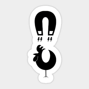 Black Cock ( rooster ) Magnet Sticker